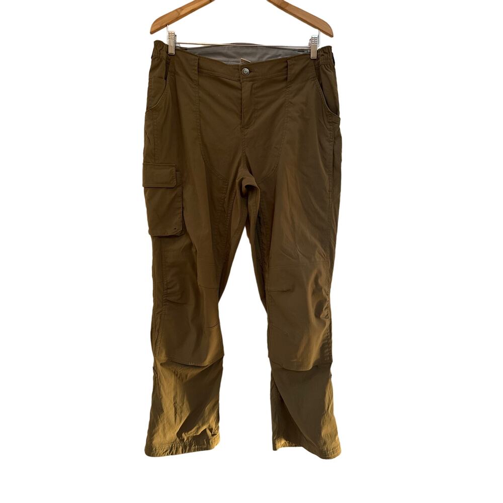 Duluth Trading Co Olive Green Wide Leg Cargo Pants